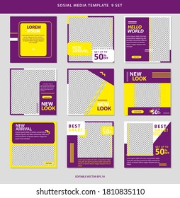 Sosial media template background, editable sale banner for web, poster design template, vector illustrasion