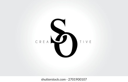 SOso Elegant Serif Monogram Logo - Luxuriöses typografisches Kleinbuchstaben-Zeichen für modernes Branding