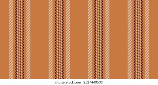 Sotel Vektorlinien Textil, Ernte Streifen Hintergrund nahtlos. Fradition vertikalen Stoff Textur Muster in orange und helle Farben Palette.