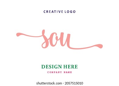 SOU lettering logo is simple, easy to understand and authoritative