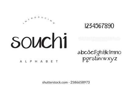 Souchi font Calligraphy Logotype Script Brush Font Type Font lettering handwritten