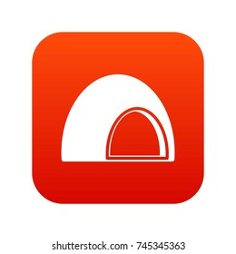 Souffle icon digital red for any design isolated on white vector illustration