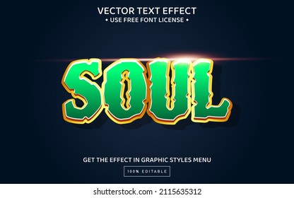 Soul 3D editable text effect template