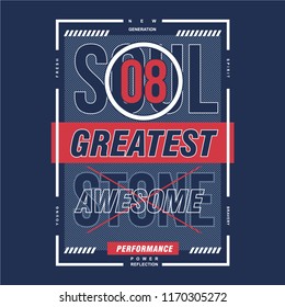 soul awesome typography graphic design, awesome cool vector