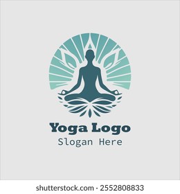 Alma equilíbrio Yoga. Logotipo do Yoga Studio