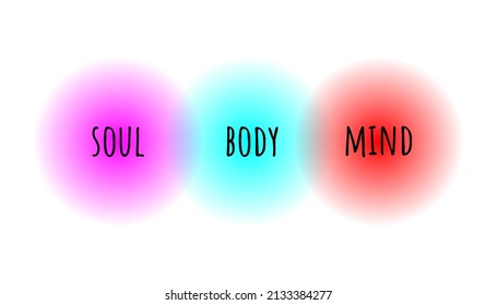 Soul body and mind concept. Life balance sign. Harmony logo. Vector illustration