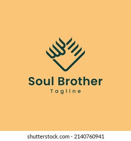 Soul brother handshake logo, thumb clasp handshake or homie handshake flat vector icon for apps and websites
