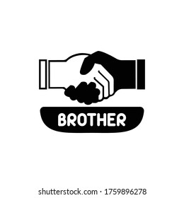 Soul brother handshake, thumb clasp handshake or homie handshake flat vector icon for apps and websites