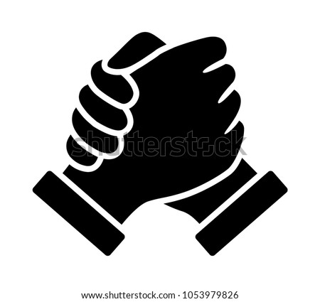 Soul brother handshake, thumb clasp handshake or homie handshake flat vector icon for apps and websites