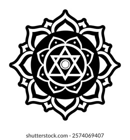 Soul chakra icon in glyph style