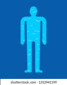 Soul Cloudy body essence. Spirit Vector illustration

