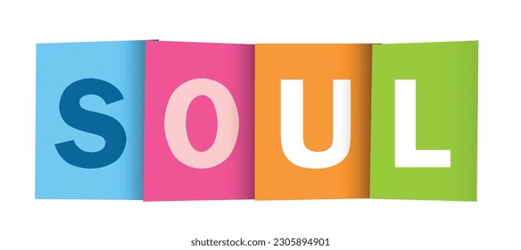 SOUL colorful vector typography banner