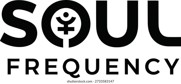 Soul Frequency sound wave typography t-shirt design vector illustration for music audio passion spiritual energy and creative rhythm projects on transparent background.