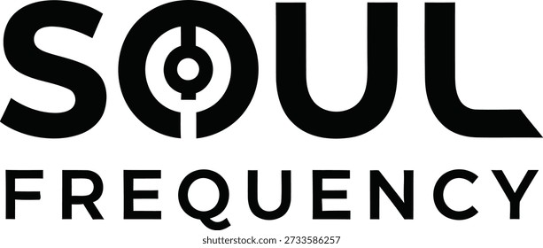 Soul Frequency sound wave typography t-shirt design vector illustration for music audio passion spiritual energy and creative rhythm on transparent background.