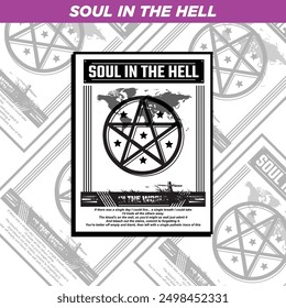 SOUL IN THE HELL , design graphic illustration, for streetwear and urban style t-shirts design, hoodies, etc