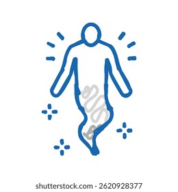 soul humano doodle ícone esboço vetor. soul sinal humano. símbolo isolado ilustração