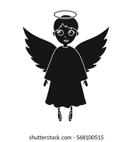Soul icon in black style isolated on white background. Funeral ceremony symbol stock vector illustration.