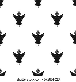 Soul icon in black style isolated on white background. Funeral ceremony symbol stock vector illustration.