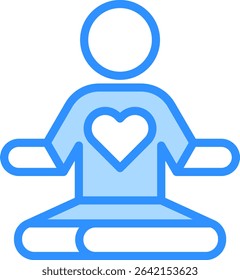 Soul Icon Blue Color Vector Illustration
