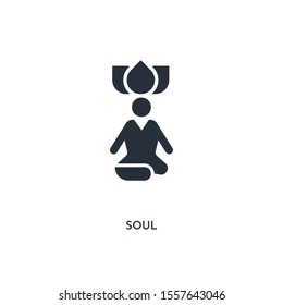 soul icon. simple element illustration. isolated trendy filled soul icon on white background. can be used for web, mobile, ui.