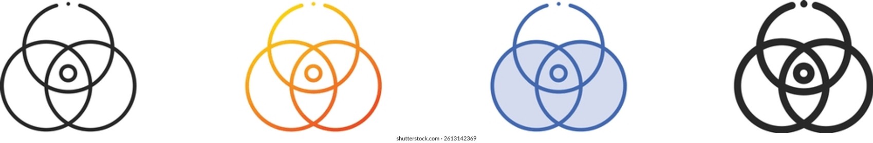 soul icon.Thin Linear, Gradient, Blue Stroke and bold Style Design Isolated On White Background