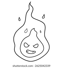 vetor de contorno desenhado à mão da ilustração da alma