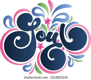 Soul lettering is vintage retro style combine with modern splashing water, the design Calligraphy letter has a unique and beautiful touch, which will make your product come alive!