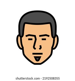 soul patch beard hair style color icon vector. soul patch beard hair style sign. isolated symbol illustration