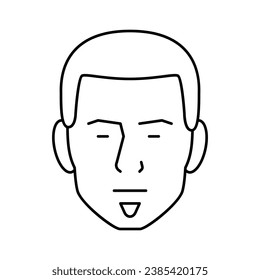 soul patch beard hair style line icon vector. soul patch beard hair style sign. isolated contour symbol black illustration