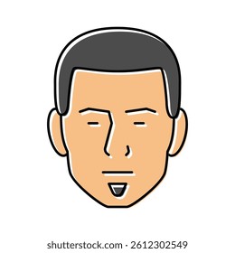 soul patch beard hair style color icon vector. soul patch beard hair style sign. isolated symbol illustration