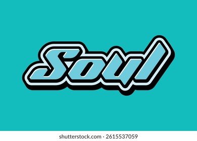 'soul' word text effect design