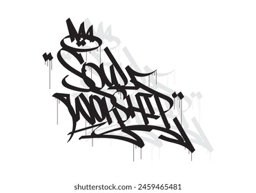 SOUL WORSHIP graffiti tag style design