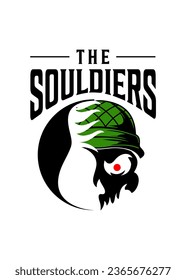 the souldiers of the music logo design vector