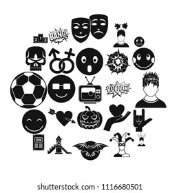 Soulful icons set. Simple set of 25 soulful vector icons for web isolated on white background