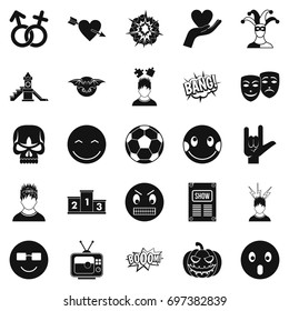 Soulful icons set. Simple set of 25 soulful vector icons for web isolated on white background