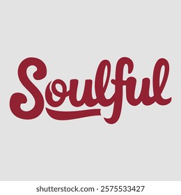 Soulful script text typography valentine vector  transparent background