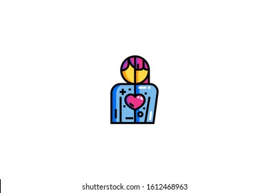 Soulmate icon in trendy flat style isolated on white background vector illustration