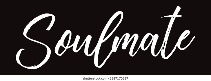 soulmate text on black background.