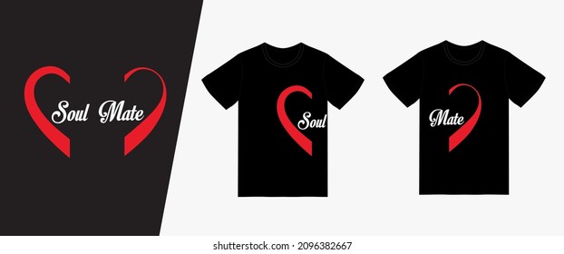 Soulmate Vector Tshirt Design Template