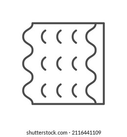 Sound absorbing panel line outline icon