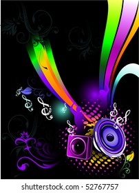 sound abstract color vector