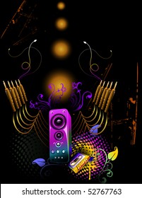 sound abstract color vector