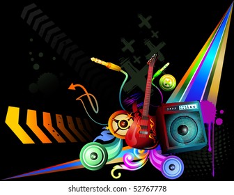 sound abstract color vector