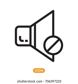 Sound Abstract Vector Icon in Flat Style
