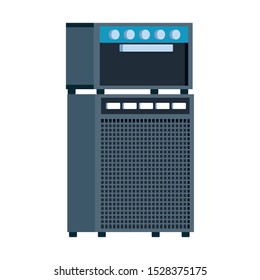 sound amplifier equipment icon over white background, vector illustration