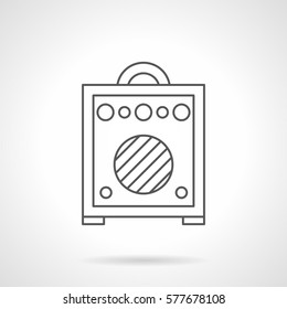 Sound amplifier for guitar. Flat line style icon