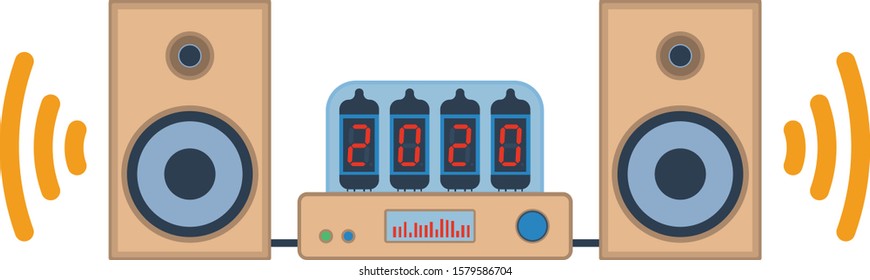 Sound amplifier with old style indicator lights
