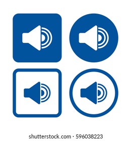 Sound Apps Blue Buttons. Web Icons