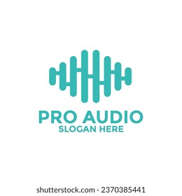 Sound Audio Logo Design, beat sound logo vector template