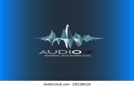Sound & Audio Studio Waves, vector logo design template
